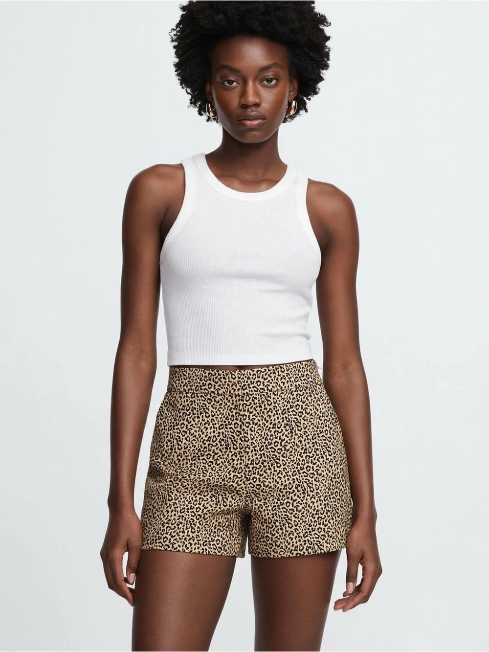 J.Crew Leopard Print Shorts Tan Black Animal Print Size 10